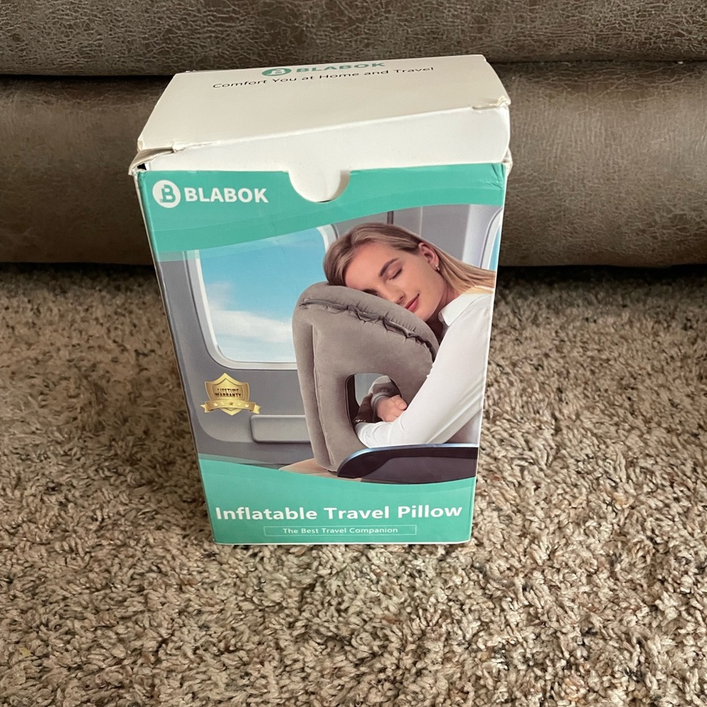 Blabok Inflatable Travel Pillow for Airplanes New